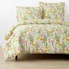 The Company Store Coneflower Patch Classic Cool Cotton Percale Comforter In Green/pink/yellow