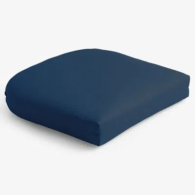 The Company Store Contour Chair Cushion In Blue