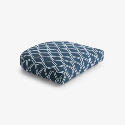 The Company Store Contour Chair Cushion In Blue