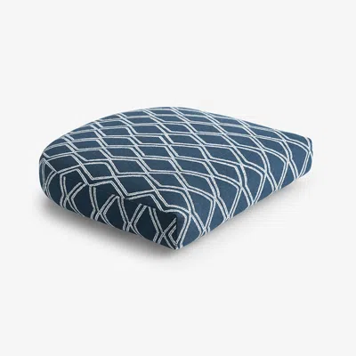 The Company Store Contour Chair Cushion In Blue