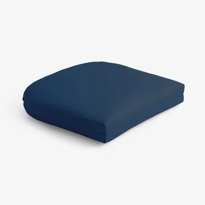 The Company Store Contour Chair Cushion In Blue