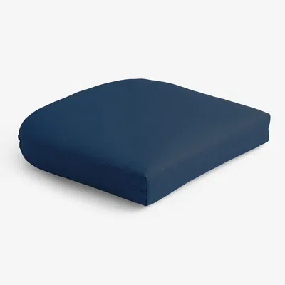 The Company Store Contour Chair Cushion In Blue