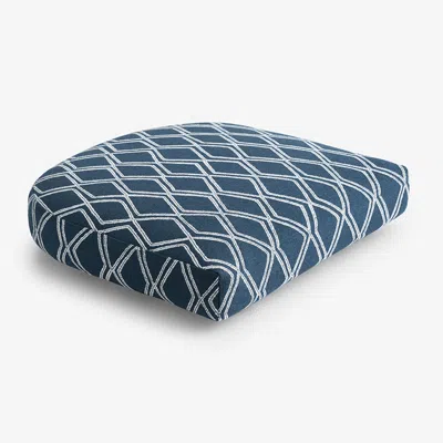 The Company Store Contour Chair Cushion In Blue