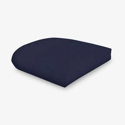 The Company Store Contour Chair Cushion In Blue