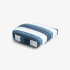 The Company Store Contour Chair Cushion In Blue/ivory