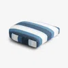 The Company Store Contour Chair Cushion In Blue/ivory