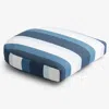 The Company Store Contour Chair Cushion In Blue/ivory