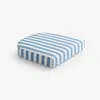 The Company Store Contour Chair Cushion In Blue/white