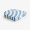 The Company Store Contour Chair Cushion In Blue/white