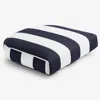 The Company Store Contour Chair Cushion In Blue/white