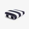 The Company Store Contour Chair Cushion In Blue/white