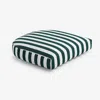 The Company Store Contour Chair Cushion In Green/white
