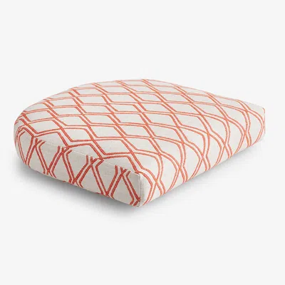The Company Store Contour Chair Cushion In Orange/coral