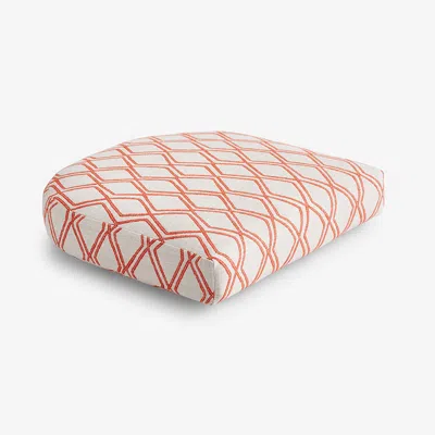 The Company Store Contour Chair Cushion In Orange/coral