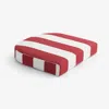 The Company Store Contour Chair Cushion In Red/white