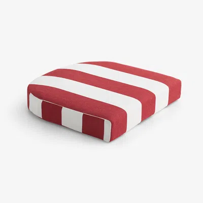 The Company Store Contour Chair Cushion In Red/white