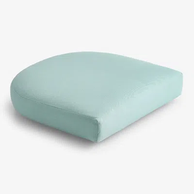 The Company Store Contour Chair Cushion In Teal/turquoise Blue