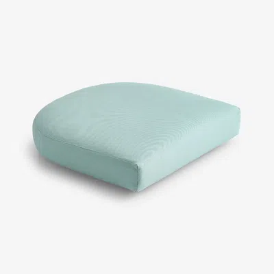 The Company Store Contour Chair Cushion In Teal/turquoise Blue