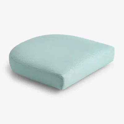 The Company Store Contour Chair Cushion In Teal/turquoise Blue