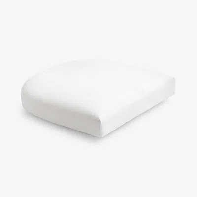 The Company Store Contour Chair Cushion In White