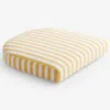 The Company Store Contour Chair Cushion In White/yellow