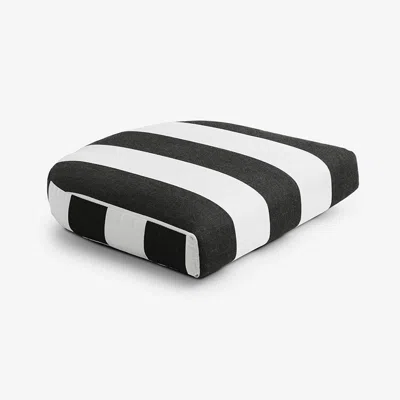 The Company Store Contoured Chair Cushion In Black/white