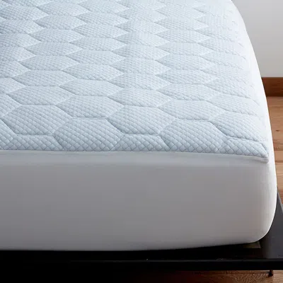 The Company Store Cooling Gel Memory Foam Mattress Pad In White