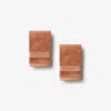 The Company Store Cotton & Tencel™ Lyocell Washcloths, Set Of 2 In Orange/coral