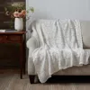 The Company Store Cotton Crochet Throw Blanket In White
