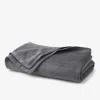 The Company Store Cotton Fleece Blanket In Gray Flannel