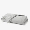 The Company Store Cotton Fleece Blanket In Light Gray