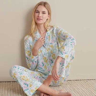 The Company Store Cotton Modal Women's Button-down Pajama Set In Spring