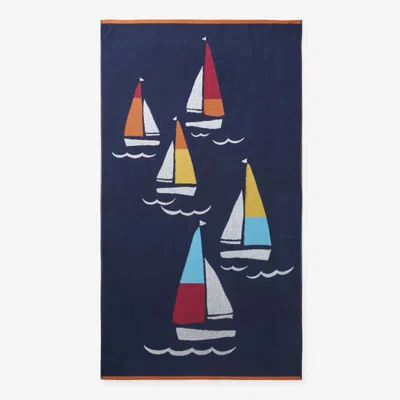 The Company Store Cotton Terry Beach Towel In Multi