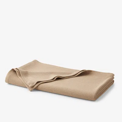 The Company Store Cotton Weave Blanket In Beige
