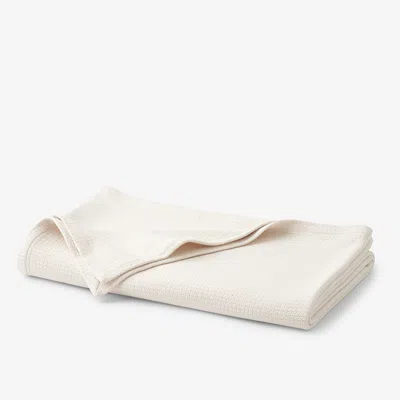 The Company Store Cotton Weave Blanket In Ivory