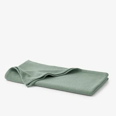 The Company Store Cotton Weave Blanket Throw In Green