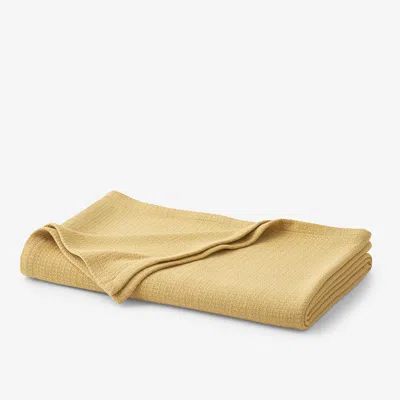 The Company Store Cotton Weave Blanket In Yellow