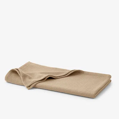 The Company Store Cotton Weave Throw Blanket In Beige