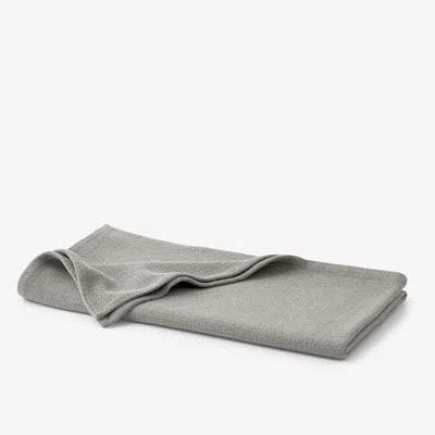 The Company Store Cotton Weave Throw Blanket In Mineral Gray