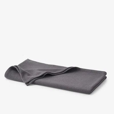 The Company Store Cotton Weave Throw Blanket In Slate Gray