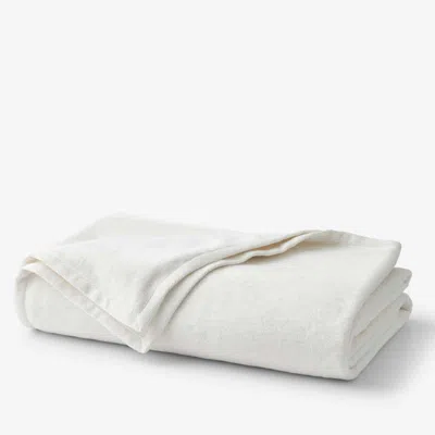 The Company Store Cotton/acrylic Fleece Blanket In White