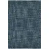 The Company Store Crosshatch Hand Hooked Wool Rug In Blue/navy