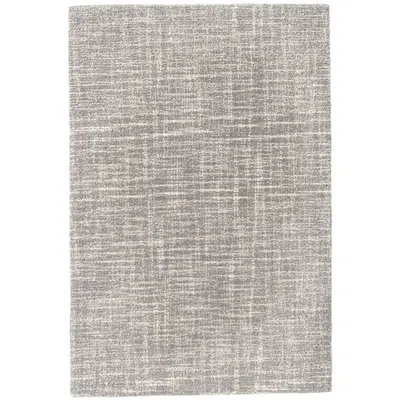 The Company Store Crosshatch Hand Hooked Wool Rug In Gray