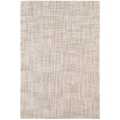 The Company Store Crosshatch Hand Hooked Wool Rug In Ivory