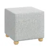 The Company Store Cube Ottoman In Gray
