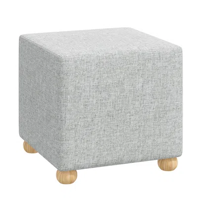 The Company Store Cube Ottoman In Gray