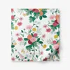 The Company Store Dahlia Classic Cool Cotton Percale Flat Bed Sheet In Green/pink/multi