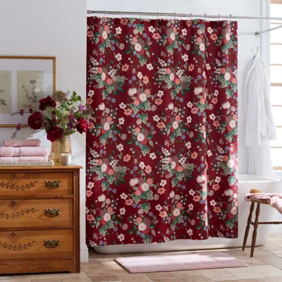 The Company Store Dahlia Classic Cool Cotton Percale Shower Curtain In Multi
