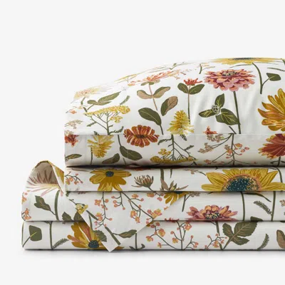 The Company Store Daisies Classic Smooth Sateen Bed Sheet Set