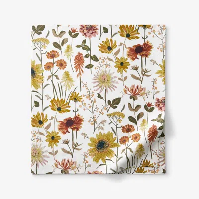 The Company Store Daisies Classic Smooth Sateen Flat Bed Sheet
